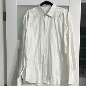 Bugatchi Uomo size XL Classic White Men's Shirt
